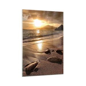 Tablou pe sticlă - Urmează soarele spre dealuri - 70x100 cm
