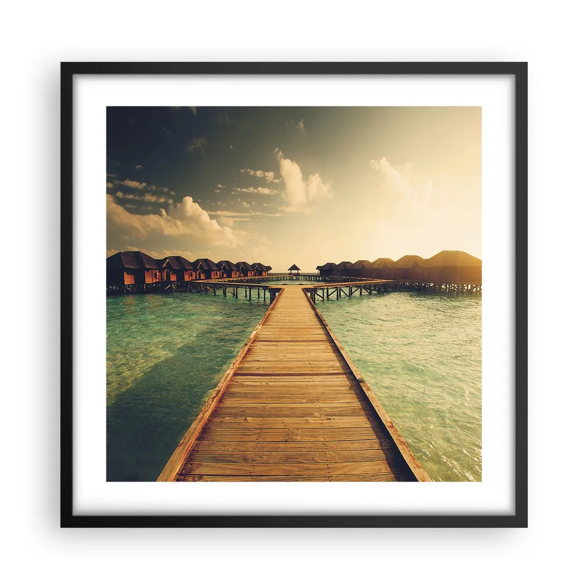 Poster în ramă neagră - O invitație caldă - 50x50 cm