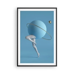 Poster în ramă neagră - Și planetele o iau razna - 61x91 cm