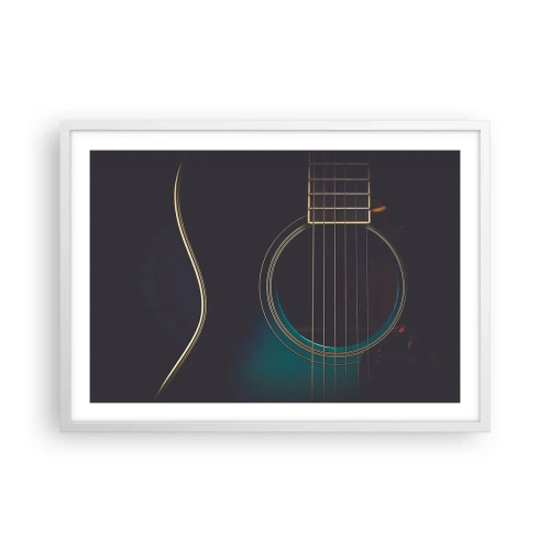 Poster în ramă albă - O clipă înainte de a suna - 70x50 cm
