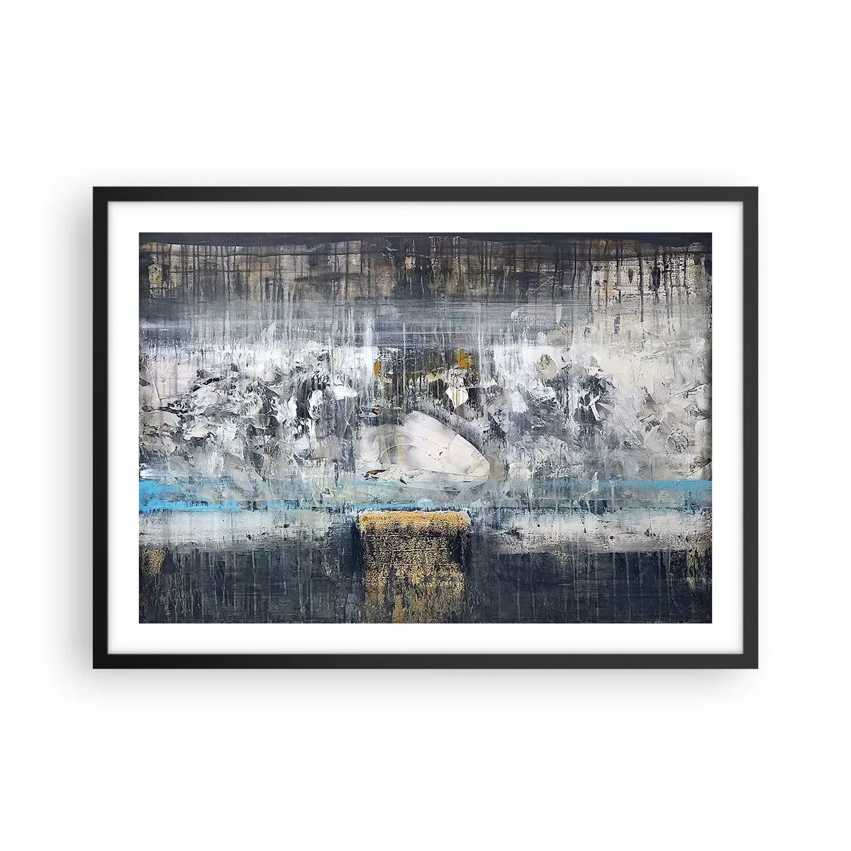 Poster în ramă neagră - Ca pe gheață, ca pe asfalt - 70x50 cm