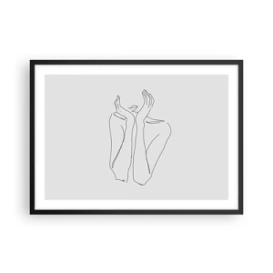 Poster în ramă neagră - La ce visează fetele - 70x50 cm