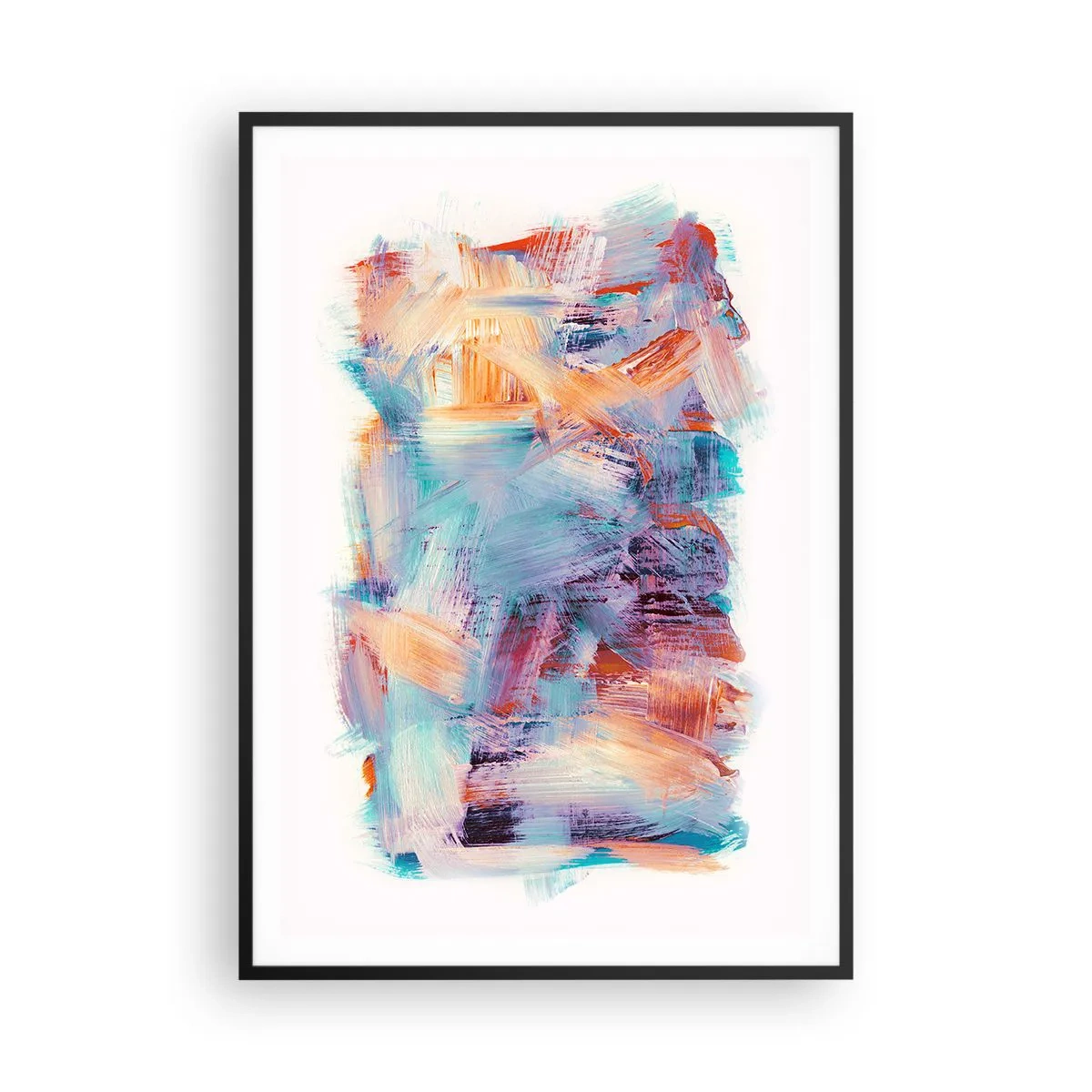 Poster în ramă neagră - O dezordine colorată - 70x100 cm