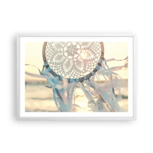 Poster în ramă albă - Totem de dantelă - 70x50 cm