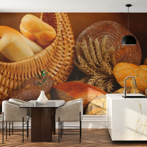 Tapet Standard Eco - Am scăpat din nou - Gastronomie, Pâine, Pâine - 400x280 cm
