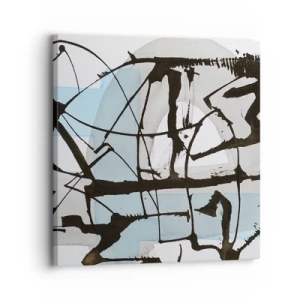 Tablou pe pânză - Cu toate acestea, albastru - 30x30 cm