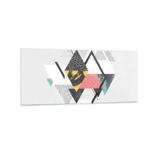 Tablou pe sticlă - Variația triunghiului și a rombului - 120x50 cm