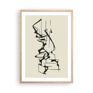 Poster în ramă de stejar deschis - Poate că peisajul - 50x70 cm