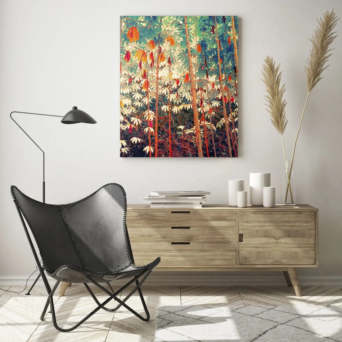 Tablou pe sticlă - Viața secretă a frunzelor - 50x70 cm