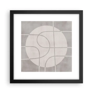 Poster în ramă neagră - Circular și drept înainte - 30x30 cm