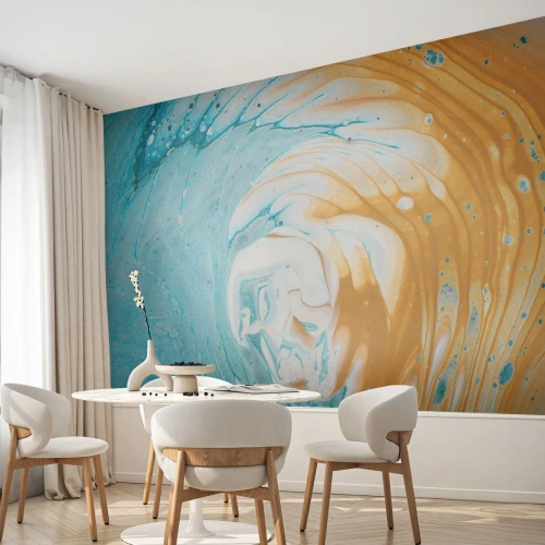 Tapet Autoadeziv Deluxe Sticker - Vârtej de pastel - Abstracția, Bucată, Artă Modernă - 250x175 cm