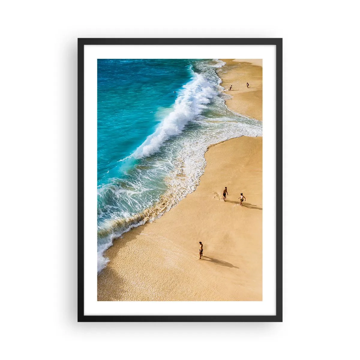 Poster în ramă neagră - Și apoi soarele, plaja... - 50x70 cm