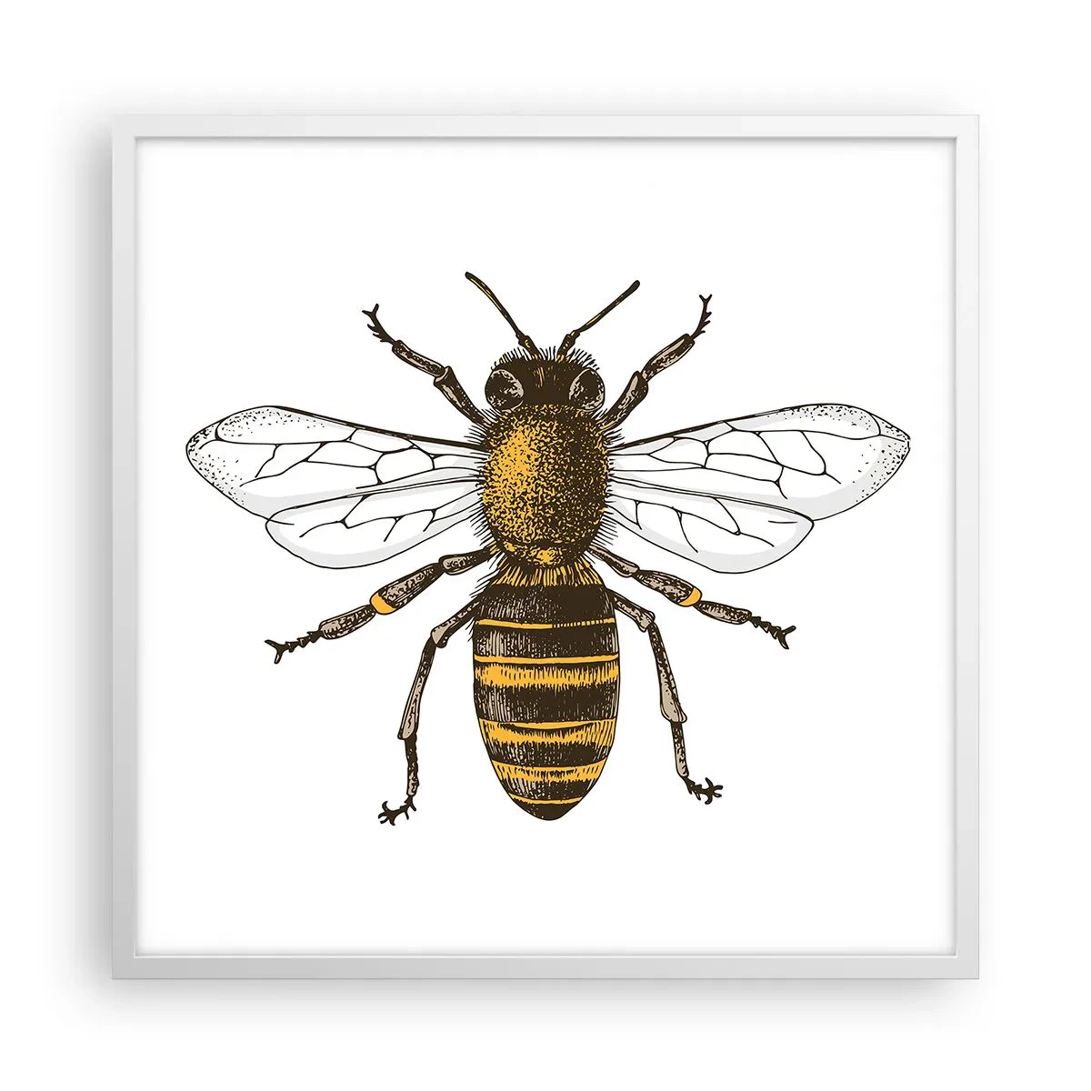 Poster în ramă albă - Frumoasă și bună - 60x60 cm