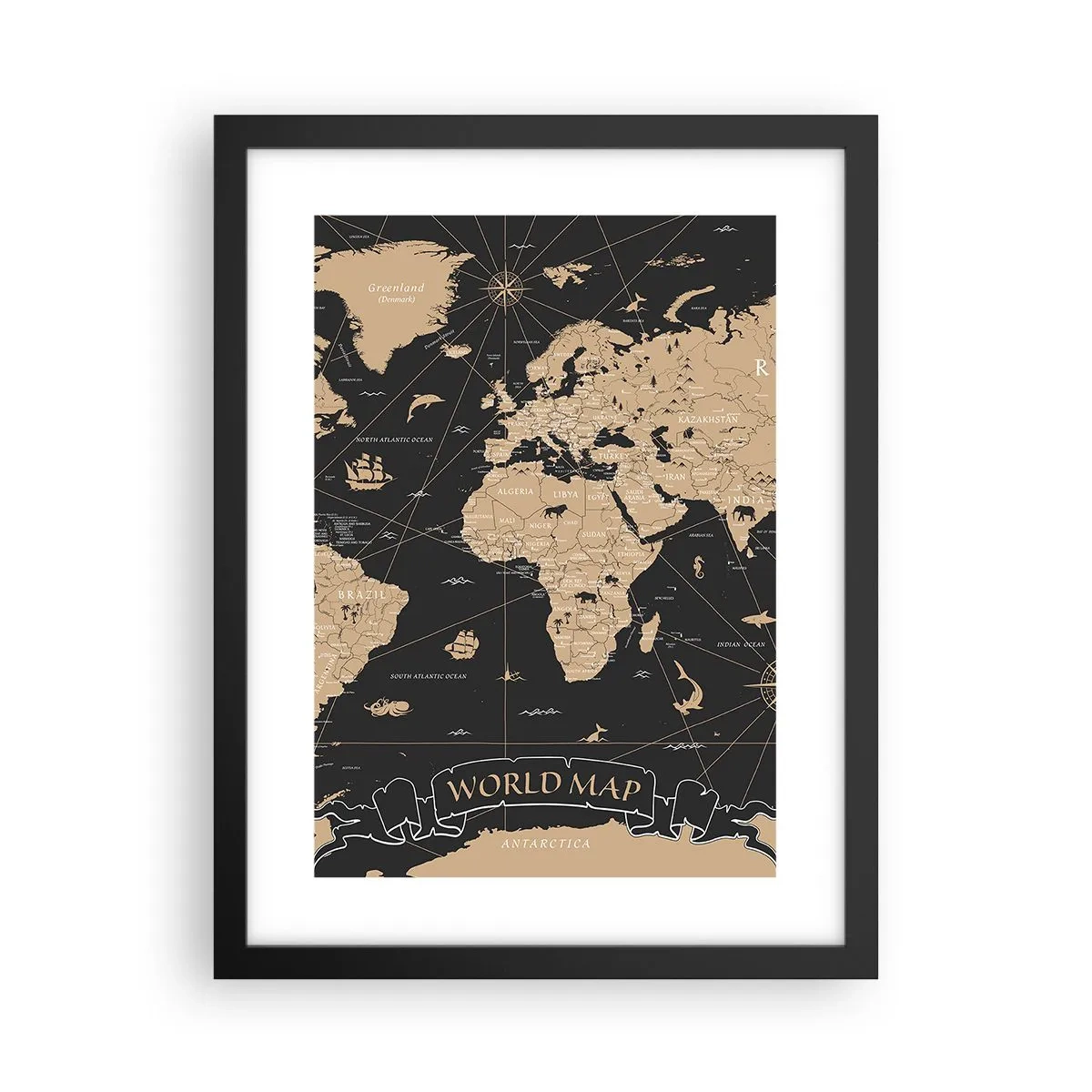 Poster în ramă neagră - Limitele lumii mele - 30x40 cm