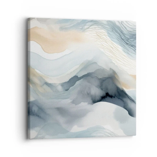 Tablou pe pânză - Abstracție de zăpadă și ceață - 30x30 cm