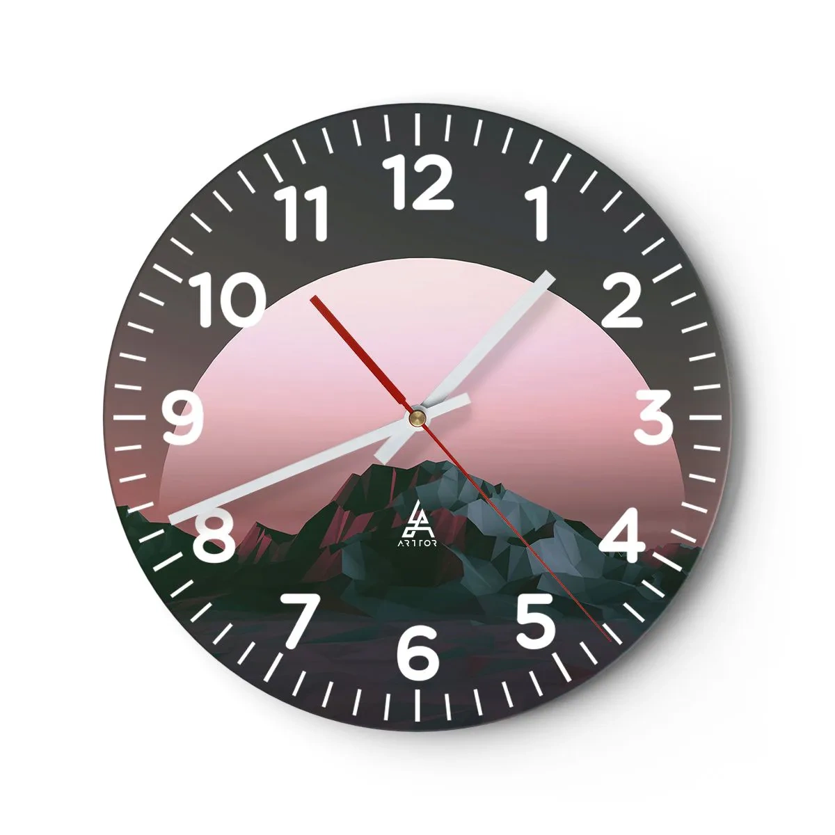 Ceas de perete - Ceas pe sticlă - Într-o galaxie învecinată - 30x30 cm