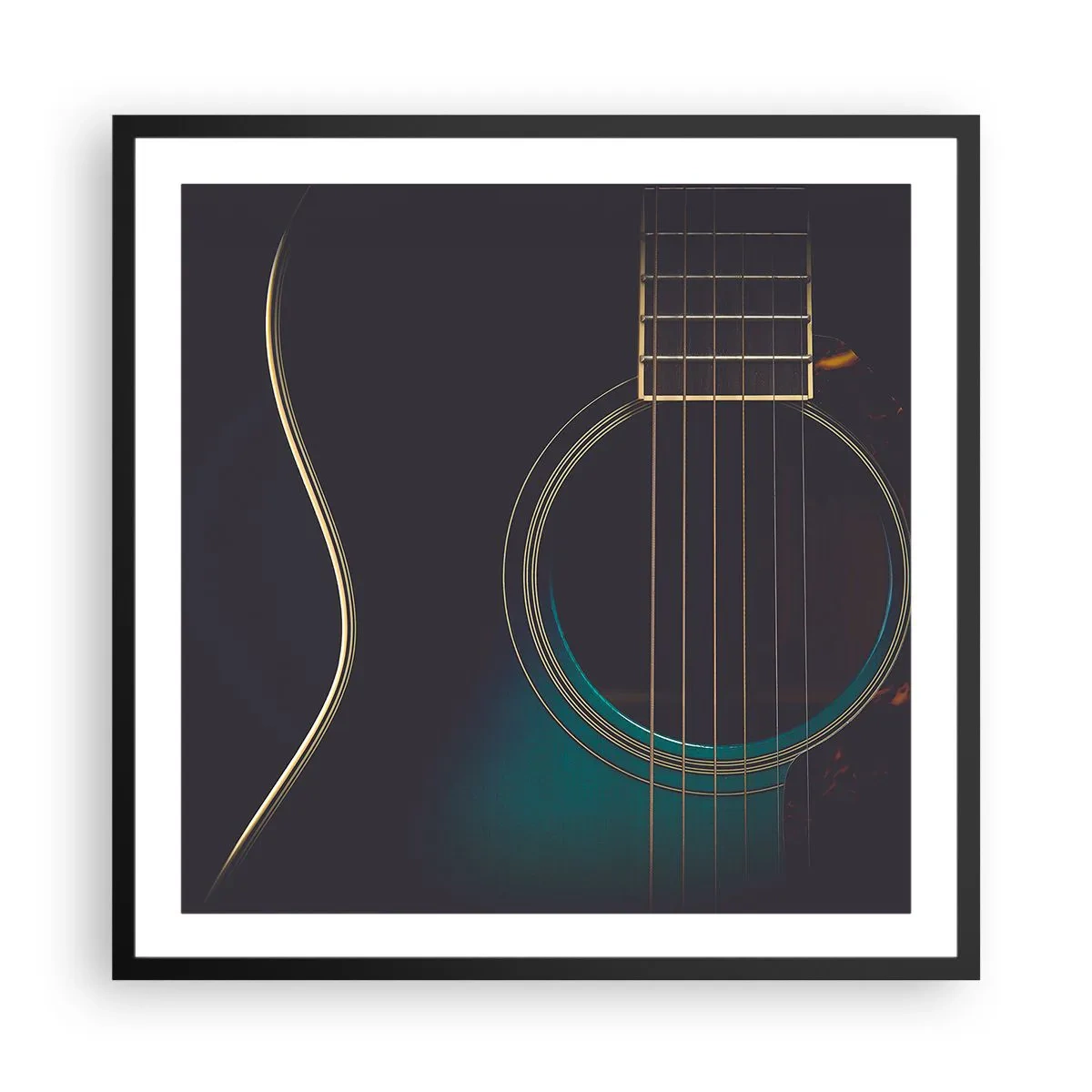 Poster în ramă neagră - O clipă înainte de a suna - 60x60 cm