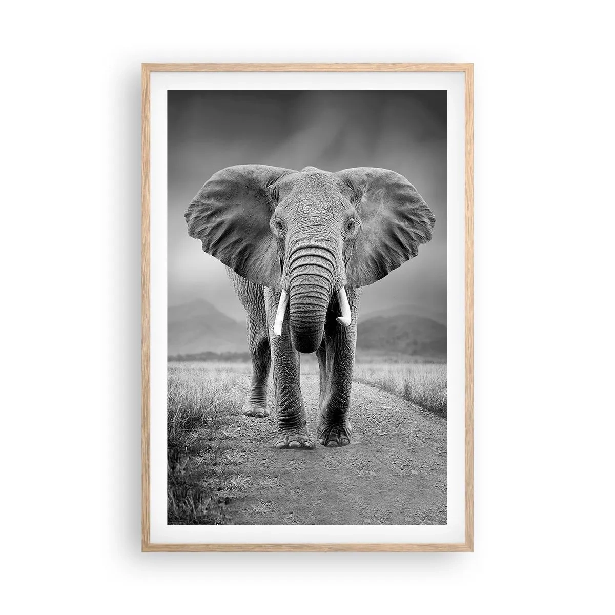 Poster în ramă de stejar deschis - Gazda te salută - 61x91 cm