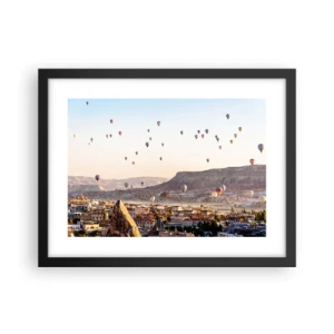 Poster în ramă neagră - Ca niște nave pe cer - 40x30 cm