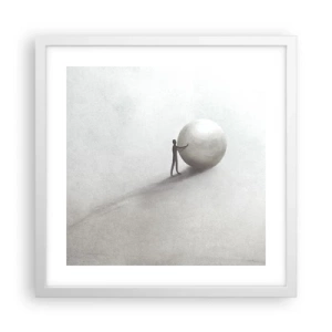 Poster în ramă albă - Jocul vieții - 40x40 cm