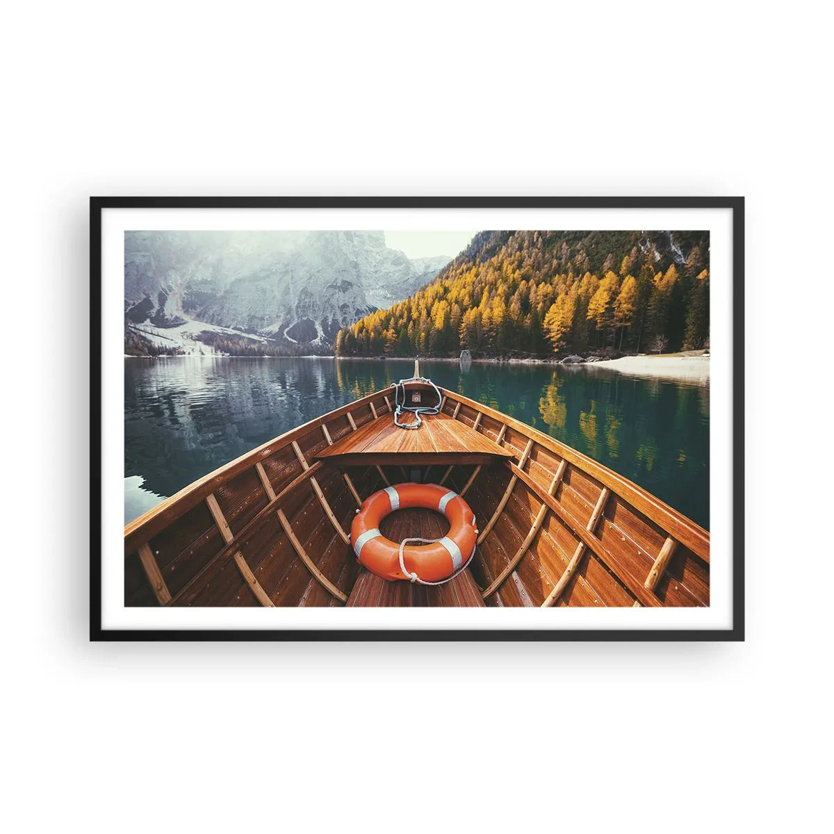 Poster în ramă neagră - Excursie pe munte - 91x61 cm
