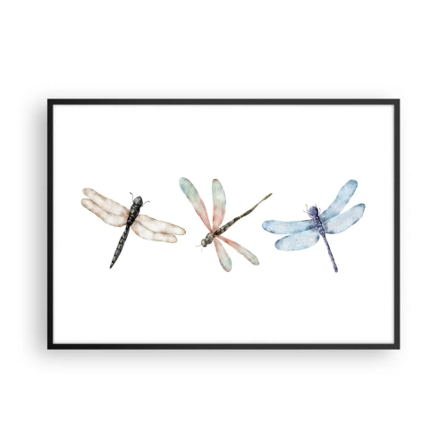 Poster în ramă neagră - Libelule imponderabile - 100x70 cm