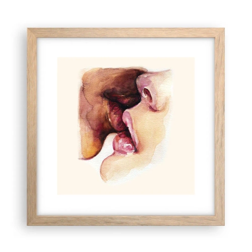 Poster în ramă de stejar deschis - Ca ziua și noaptea, ca cerul și pământul - 30x30 cm