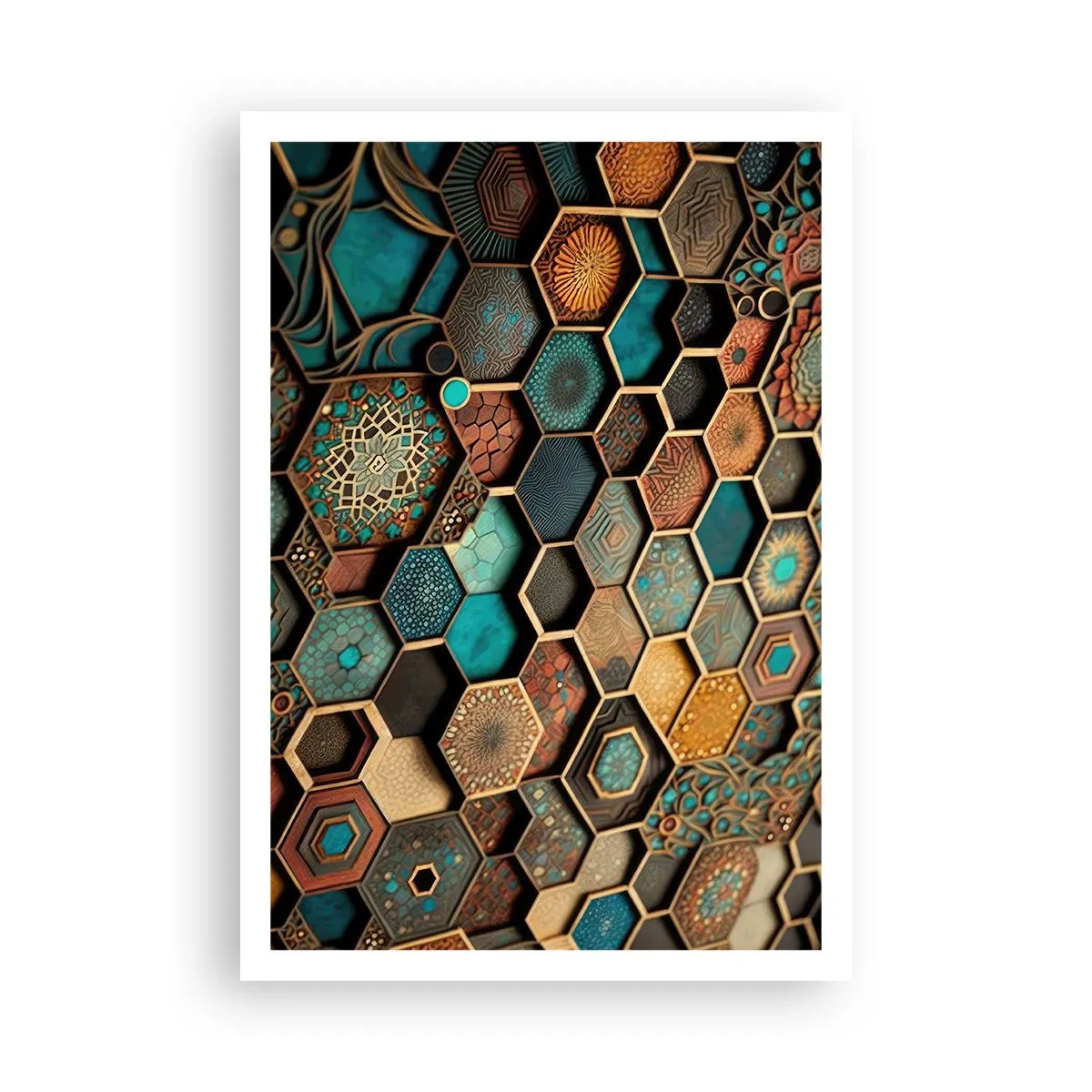 Poster - Ornamente arabe - o variație - 70x100 cm