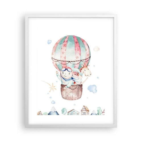 Poster în ramă albă - Ne vom întoarce în curând! - 40x50 cm