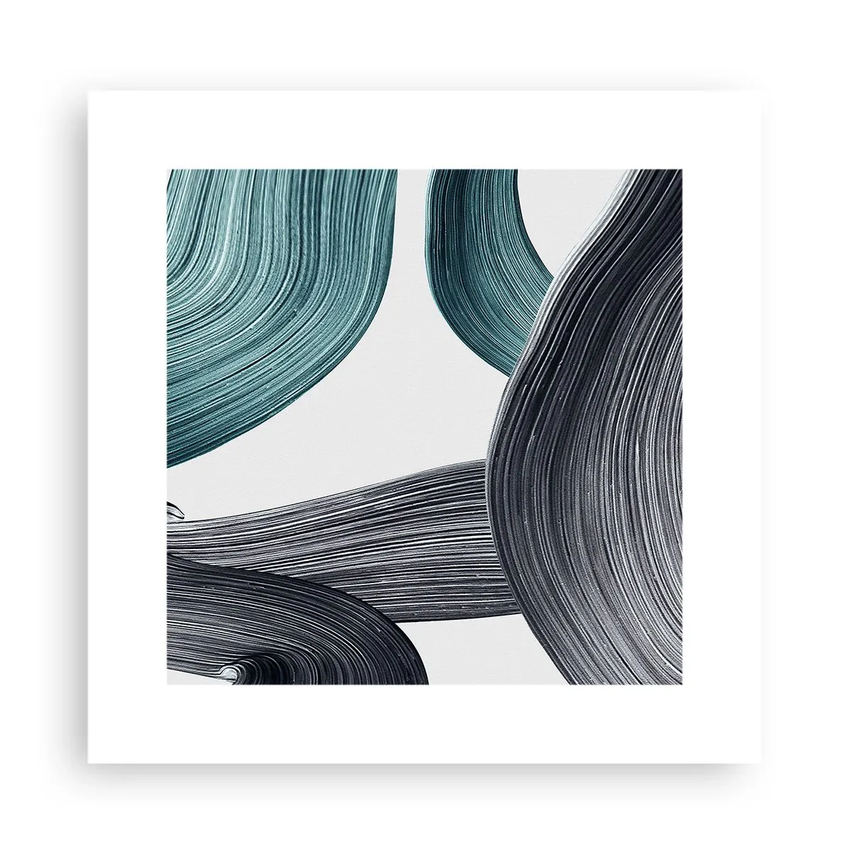 Poster - Trasee de smarald și negru - 30x30 cm