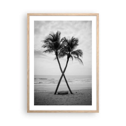 Poster în ramă de stejar deschis - Prezența sensibilă - 50x70 cm