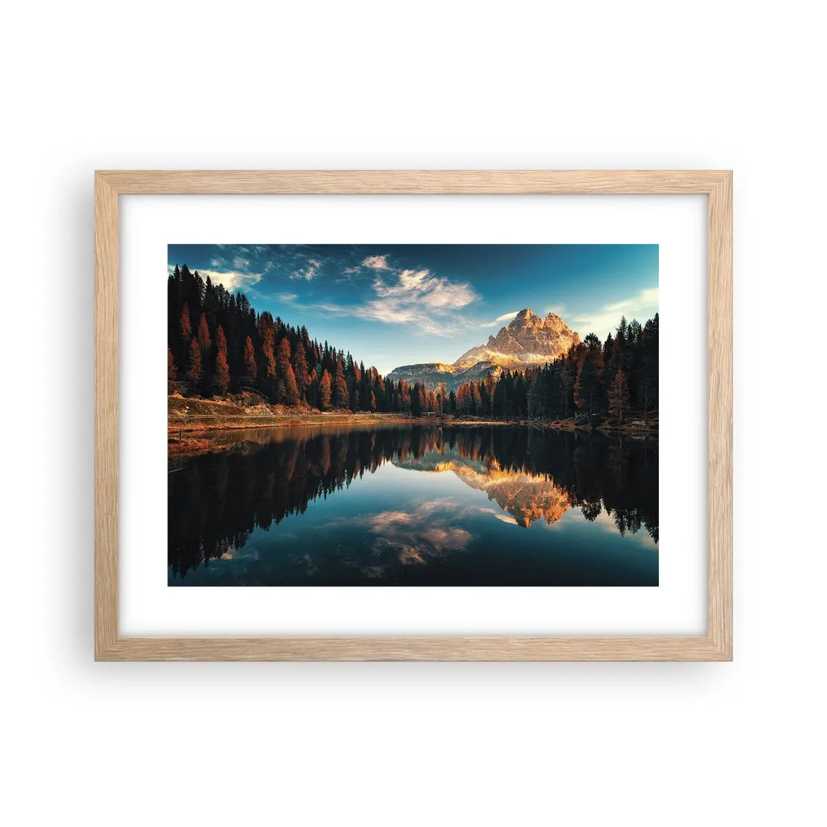 Poster în ramă de stejar deschis - Peisaj dublat - 40x30 cm