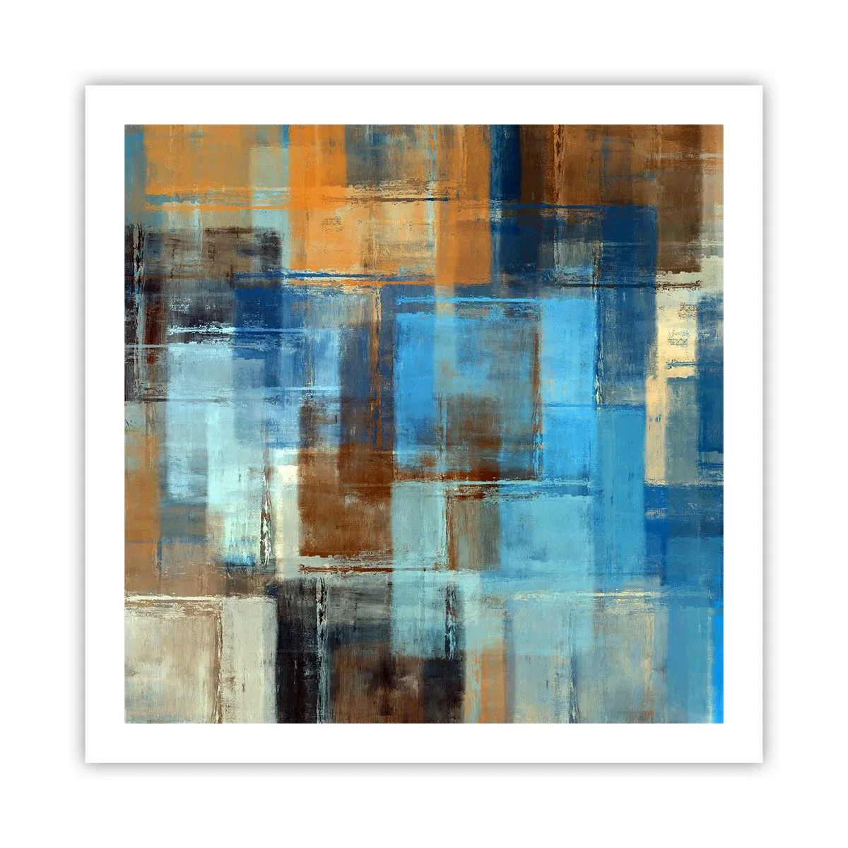 Poster - Prin valul albastru - 60x60 cm