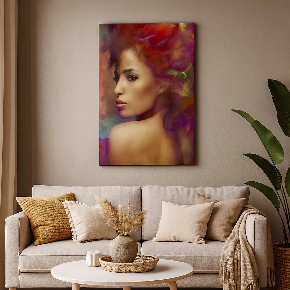 Tablou pe pânză - Mai frumoasă decât un curcubeu, delicată ca o ceață - 50x70 cm