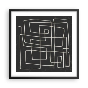 Poster în ramă neagră - Nu atât de simplu - 50x50 cm