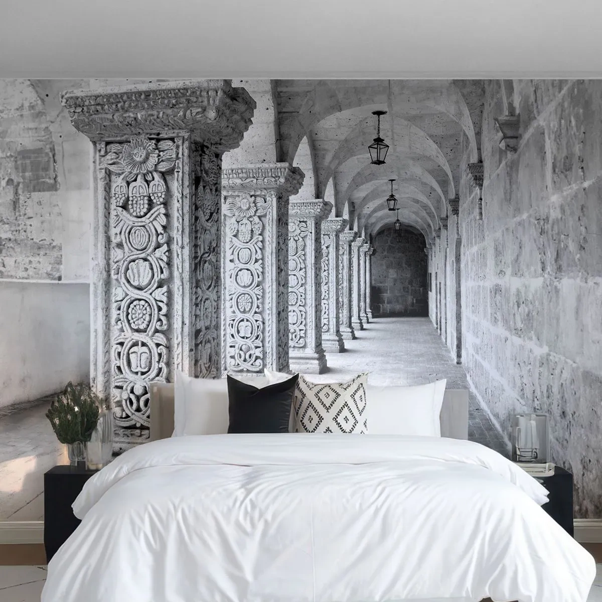 Tapet Premium Sand - Și încotro…? - Arhitectură, Bucată, alb-negru - 400x280 cm