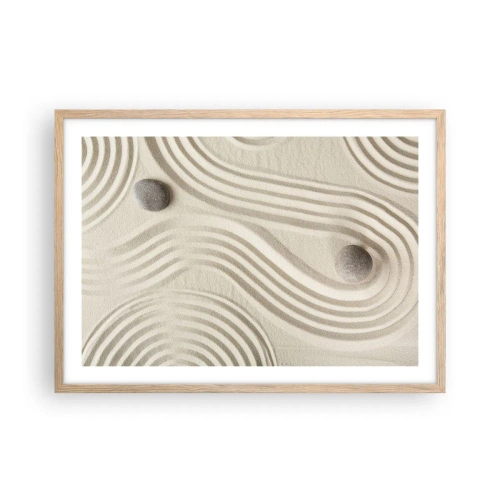 Poster în ramă de stejar deschis - Atingere de căldură - 70x50 cm