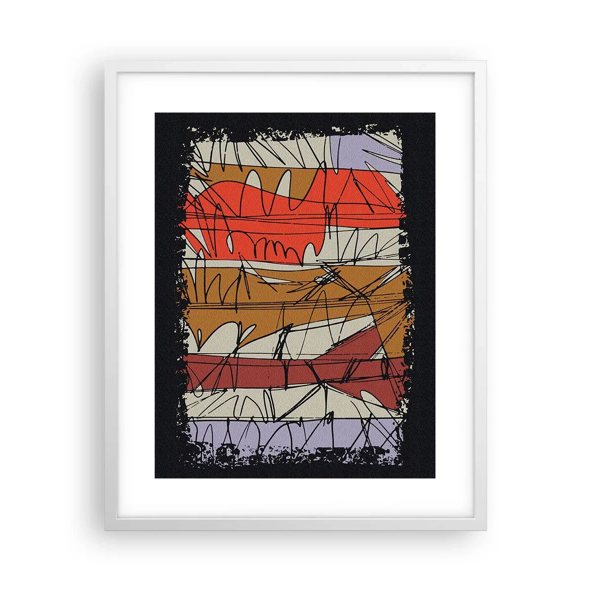 Poster în ramă albă - Compoziție spontană - 40x50 cm