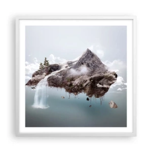 Poster în ramă albă - Prin ochii unui suprarealist - 60x60 cm