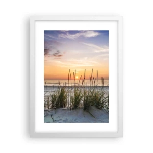 Poster în ramă albă - Privește, gândește, simte - 30x40 cm