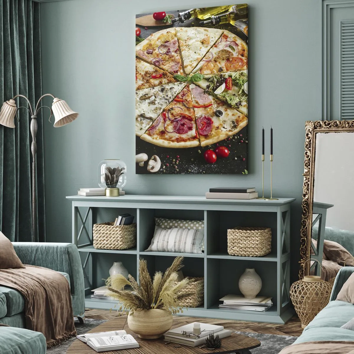 Tablou pe pânză - Un evantai de arome - 55x100 cm