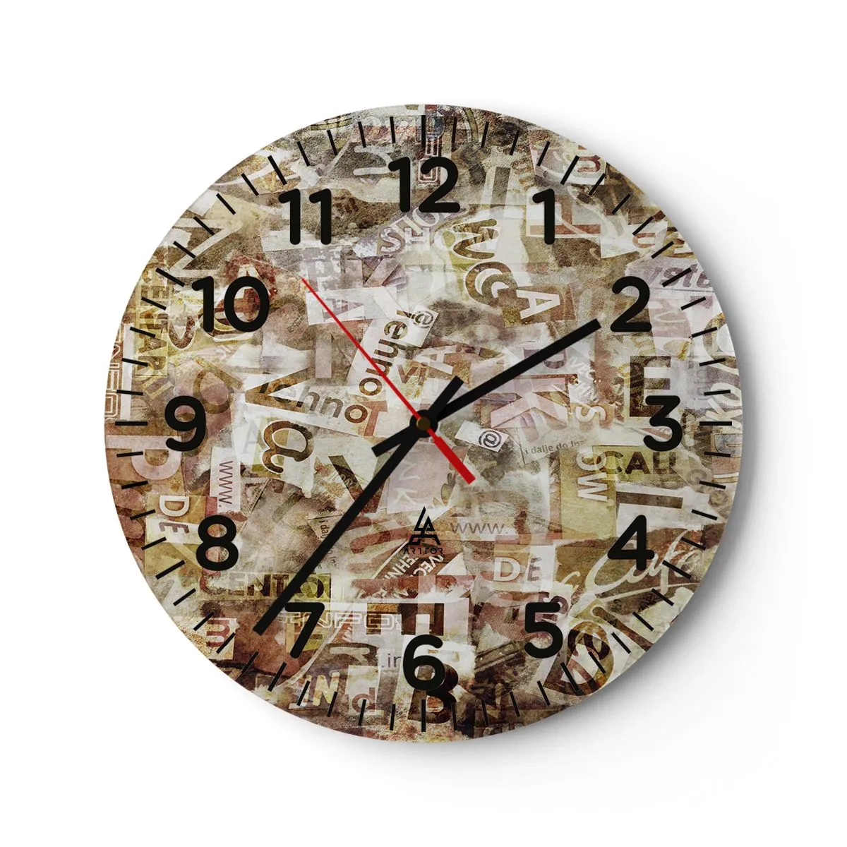 Ceas de perete - Ceas pe sticlă - Îi unesc pe cei care stau la taclale - 30x30 cm