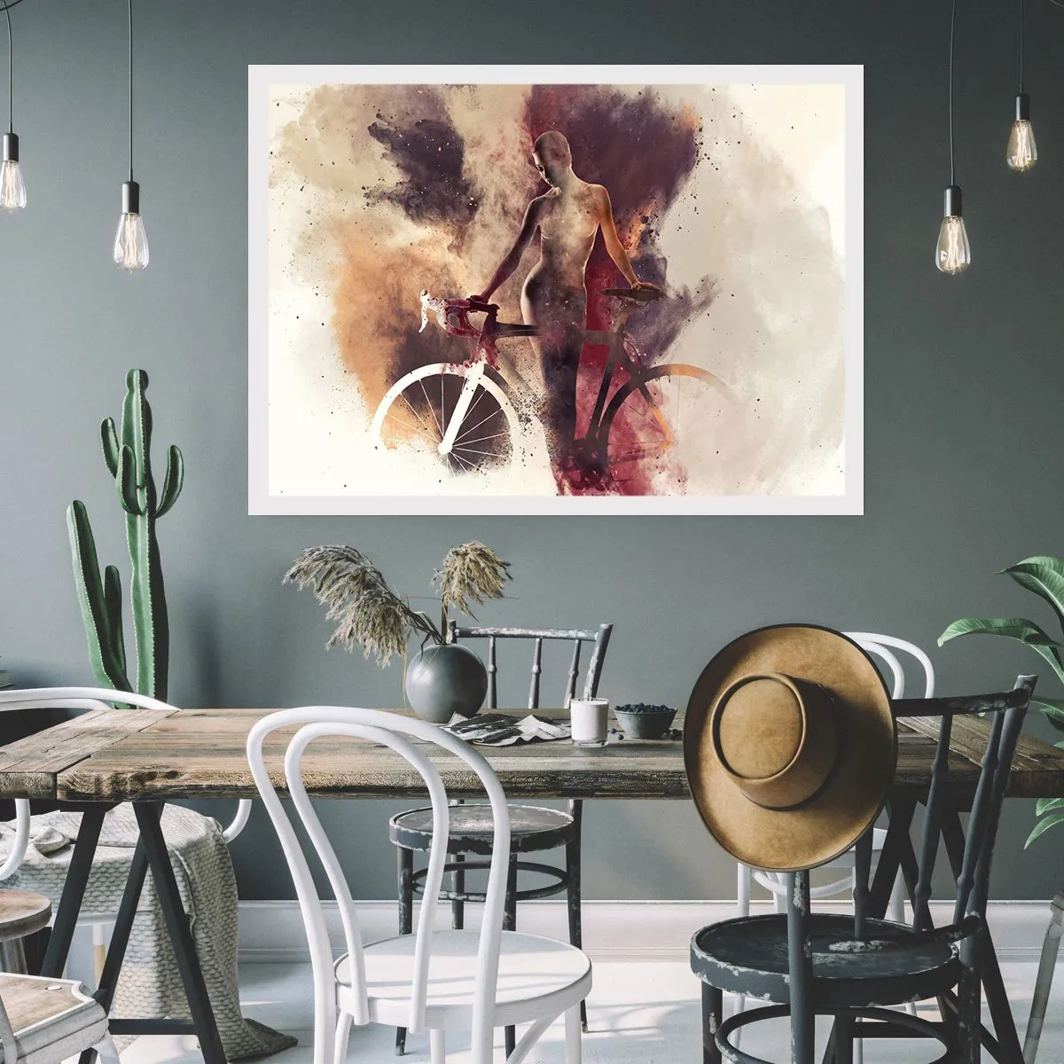 Poster - În forme de marmură sufletul ciclist - 100x70 cm