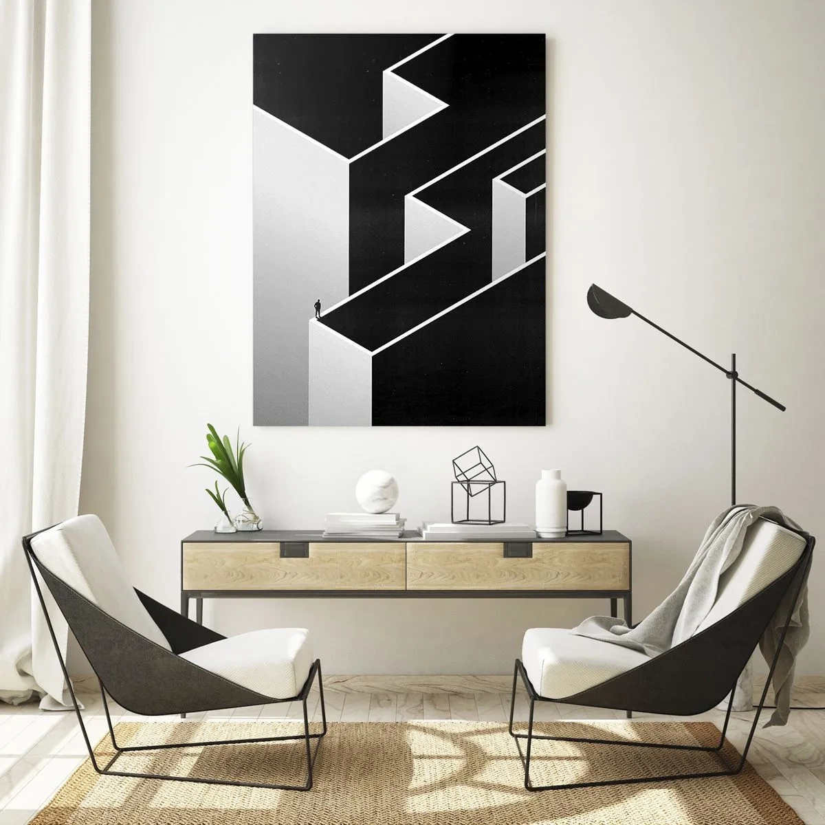 Tablou pe sticlă - Singurătate la vârf - 70x100 cm