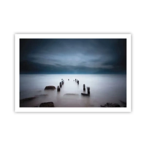 Poster - Un lac în ceața calmă - 91x61 cm