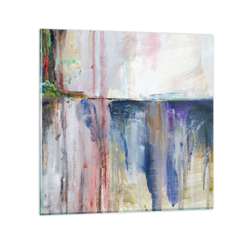 Tablou pe sticlă - Impresii și asociații colorate - 40x40 cm