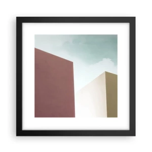 Poster în ramă neagră - Geometria unei veri însorite - 30x30 cm