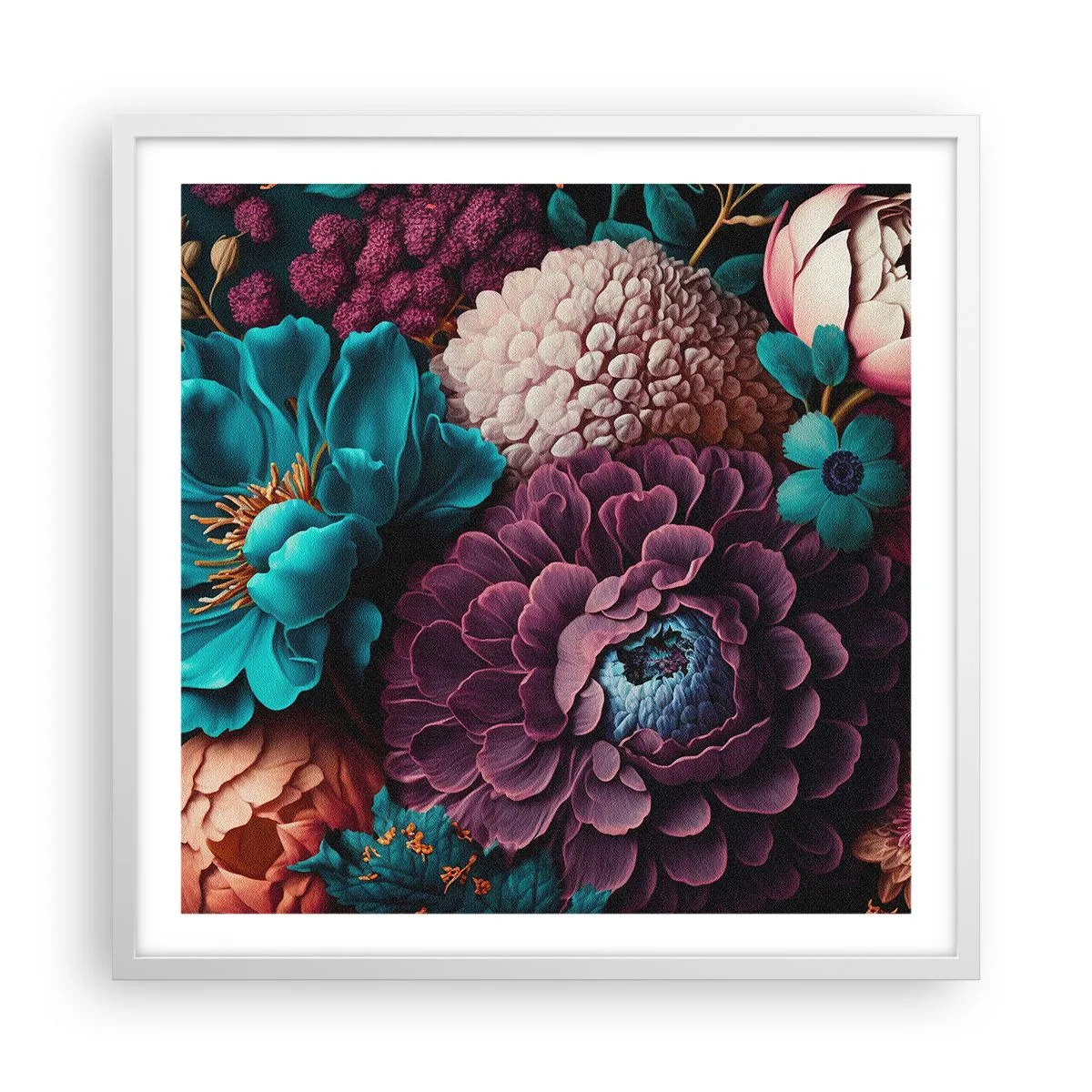 Poster în ramă albă - Natura în abundență - 60x60 cm