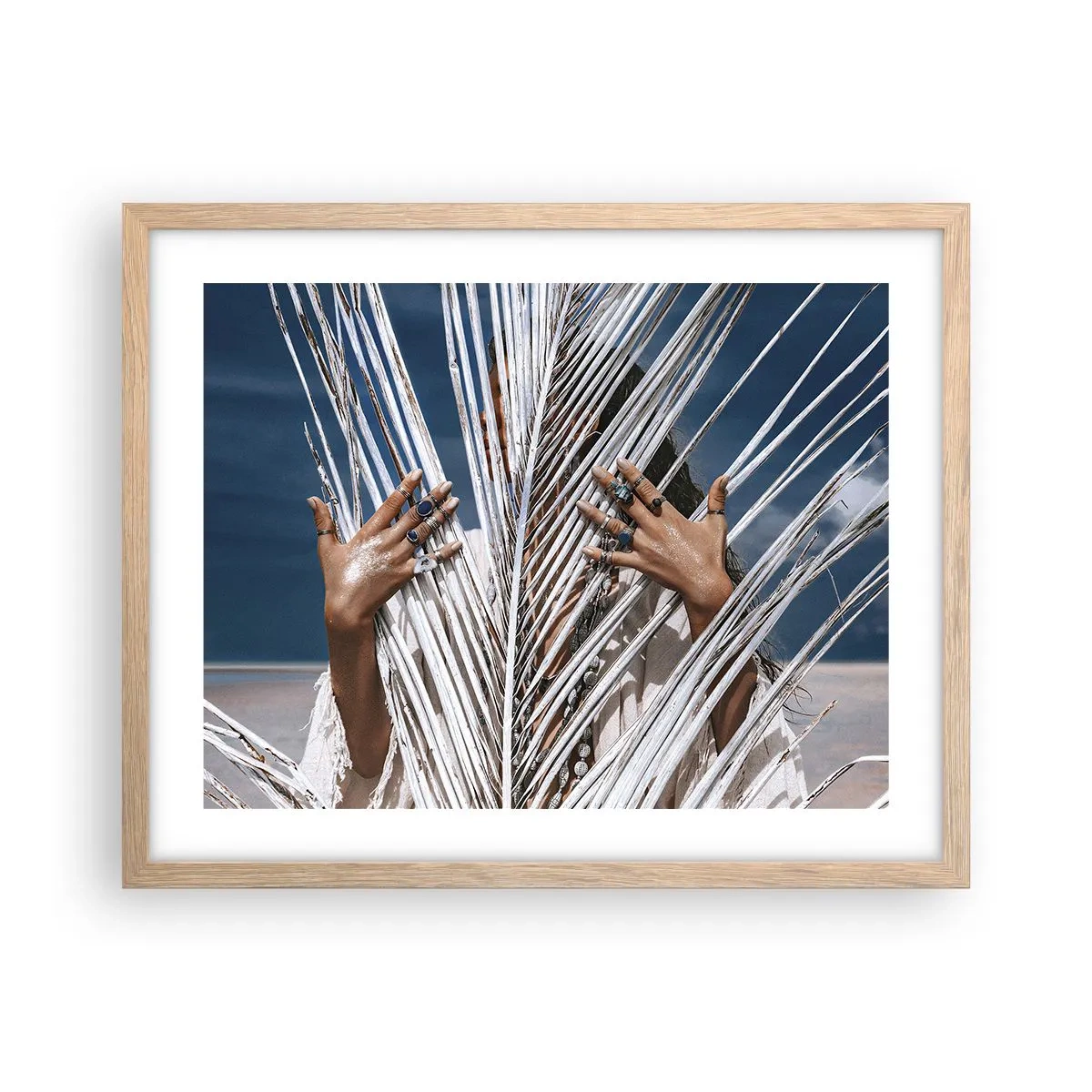 Poster în ramă de stejar deschis - Prietena șamanului? - 50x40 cm