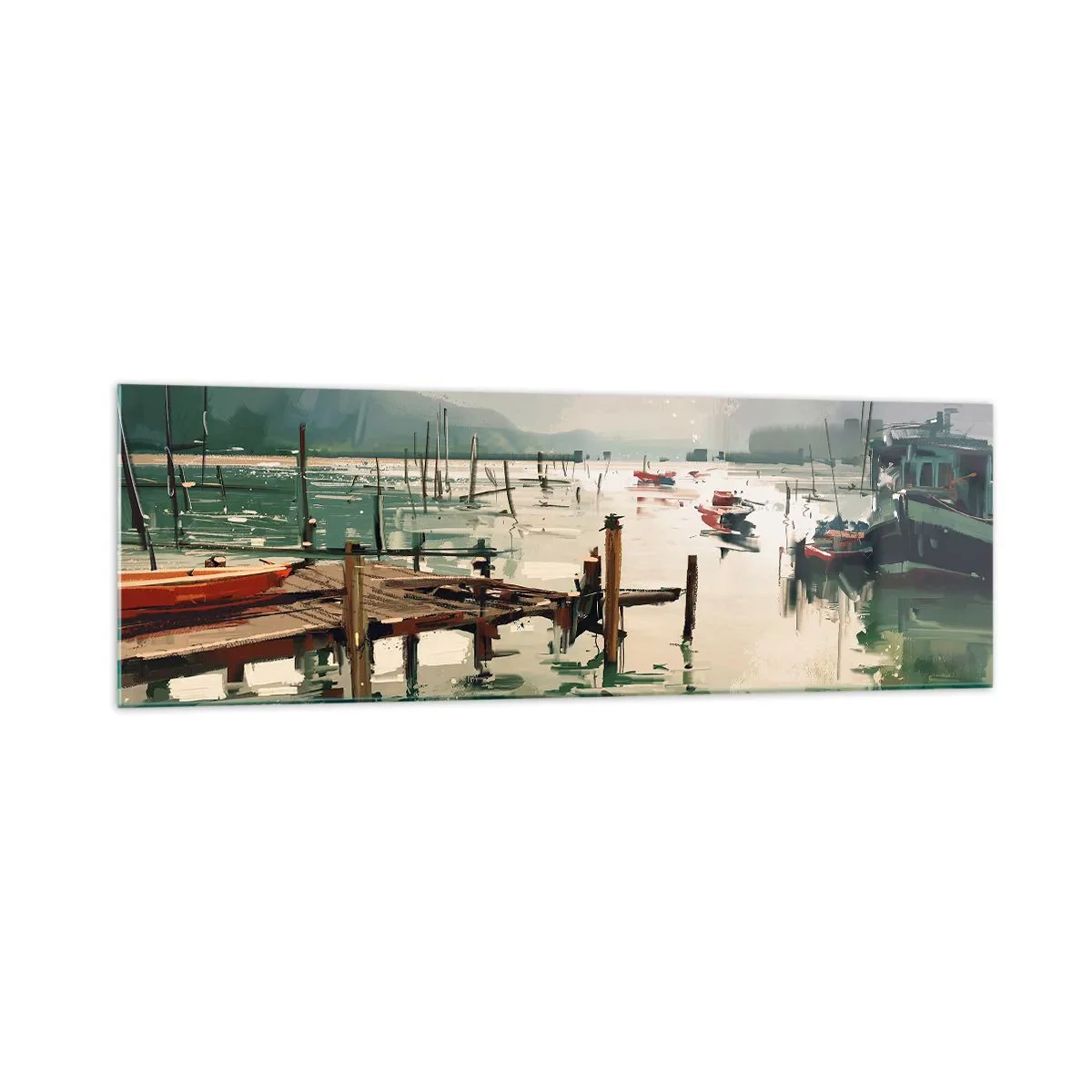 Tablou pe sticlă - Scufundat în luna topită - 160x50 cm